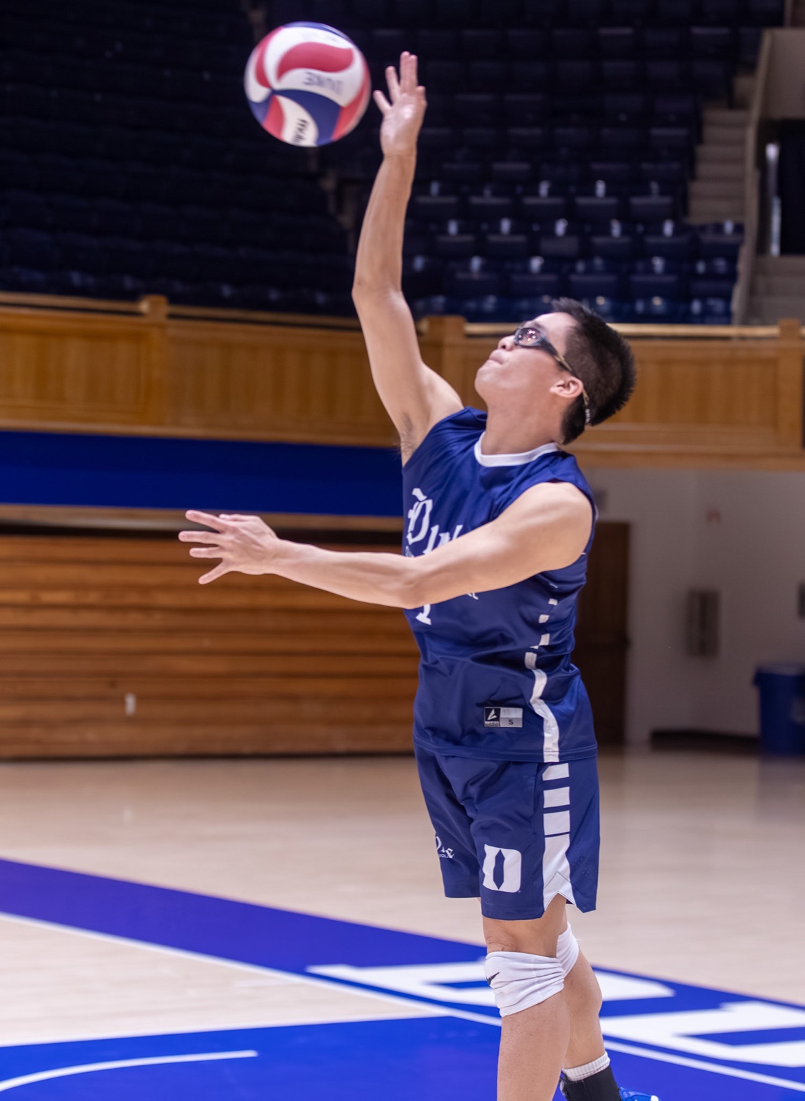 Josh playing volleyball at Duke.